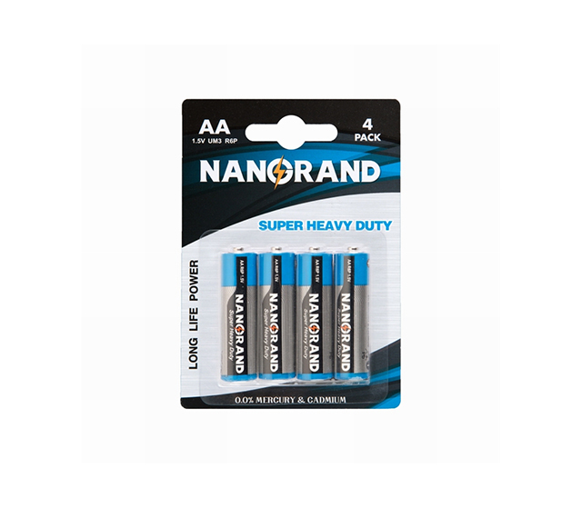 Carbon zinc AA battery,4pc/Blister