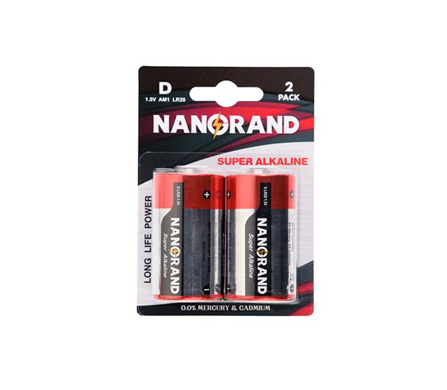 Alkaline D battery,2pcs/Blister